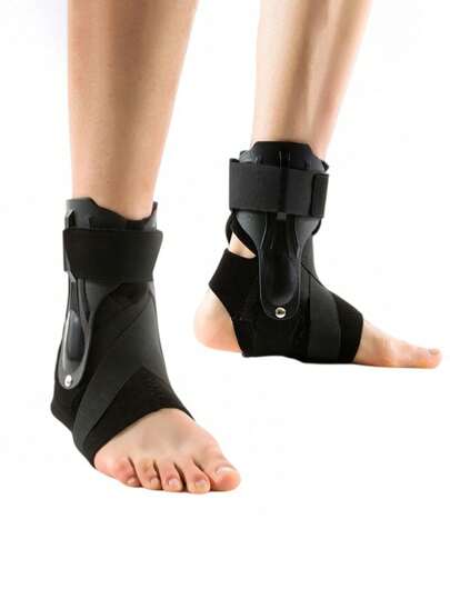 1 件带侧稳定器的脚踝支撑，适用于排球受伤扭伤、脚踝支撑、脚部支撑、篮球脚踝支撑，适用于男士脚踝健身房配件