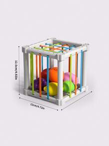 1مجموعة ألعاب مهارات حركية دقيقة ألوان الطيف للأطفال الصغار لتكديس الفاكهة والإمساك بها، لون عشوائي