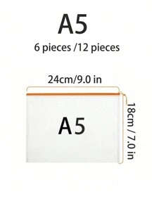 12 个网状拉链袋、文件夹、拼图收纳袋、A3/A4/A5/A6/B3/B4/B5/B6 尺寸 17"X12" 大号可重复使用拉链袋，用于整理教室、棋盘游戏、文具、玩具、发票、文件、旅行、衣服、工具、刷子、铅笔、化妆品、财务印章等、返校、学校用品 - 彩色 - 查看 17