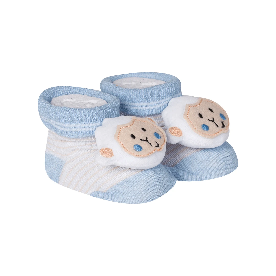 Fun, Soft And Comfortable Newborn Sock Slippers - Xanh và trắng - Xem 1
