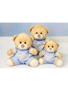 Biggest Bear Trio Shorts & Shirt - 18/22/26 For Niches - Chevron xám với xanh - Xem 2