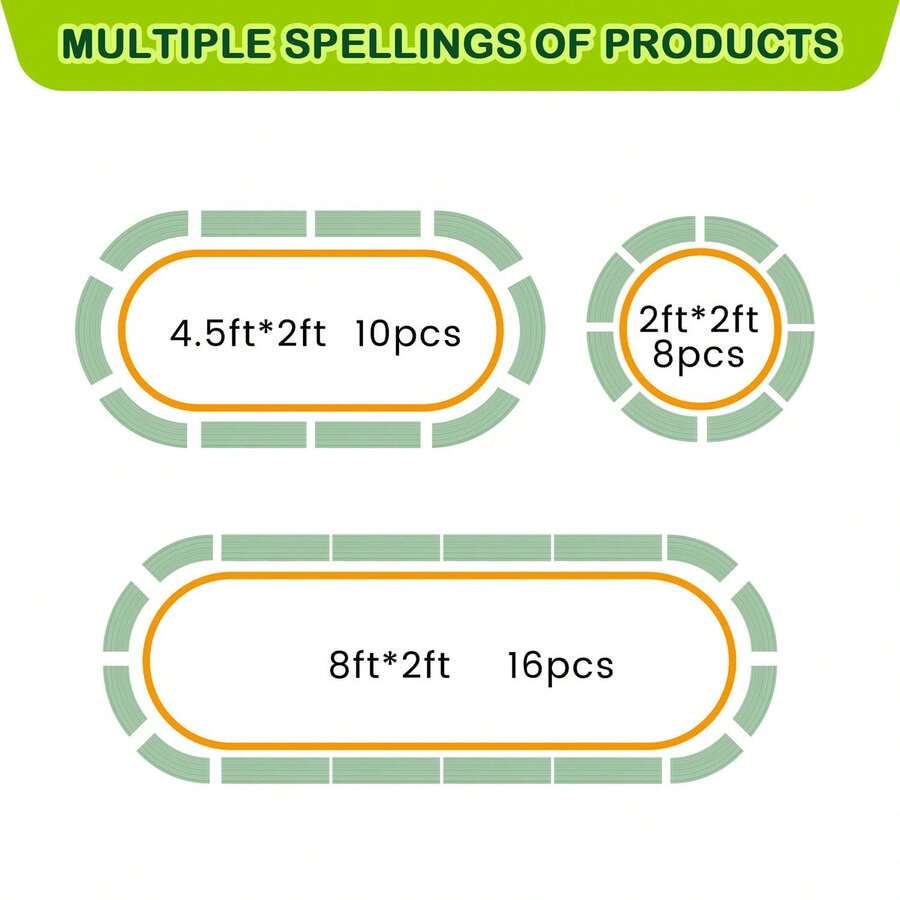 8x2x1.5ft Oval & 2x2x1.5ft Round Galvanized Raised Garden Bed With