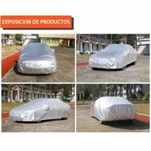 Universal Fundas para Coche Protección Solar/polvo Impermeable,adecuado para SUV,Coches Grandes,Camiones, Monovolumen - Plateado - Ver 9