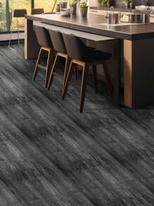 1 Piece Retro & Thickened & Matte Surface Effect Beige Wood Grain Texture Anti-Slip Waterproof Abrasion Resistant Floor Tile Sticker For Home Decoration, Stickers, Wall Decal, Vinly Decal For Home Decorations, Spring Decoration Items Refesh Your Home, Rama Decoration Stickers Gifts Birthday Graduation