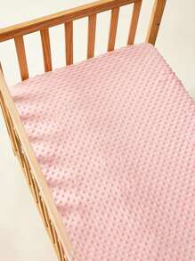 Falda de cuna de bebé con texto bordado personalizable, relleno de felpa suave y cálido para cuna de bebé, falda de cuna texturizada hecha a pedido, decoraciones de baby shower y regalos familiares, regalos de invierno, regalos de vuelta a la escuela, regalos del Día de San Valentín para niño o niña - Rosa - Ver 8