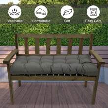 Outdoor Bench Cushion 51"X20" Waterproof Patio Chair Pad Swing Seat Replacement Cushion For Garden Patio Furniture Lounger Bench - 深灰色 - 查看 4