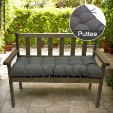 Outdoor Bench Cushion 51"X20" Waterproof Patio Chair Pad Swing Seat Replacement Cushion For Garden Patio Furniture Lounger Bench - 深灰色 - 查看 5
