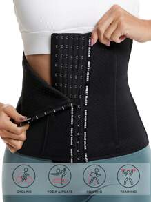 Sports Outdoor 1pc Letter Graphic Synthetic Rubber Breathable Fitness Waist Belt Shapewear Waist Trainer Corset Gym Accessories