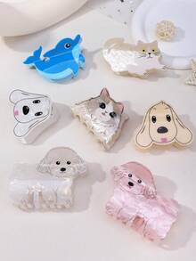 1 kẹp tóc hình động vật dễ thương bằng Acrylic cỡ trung bình - Nhiều màu - Xem 2