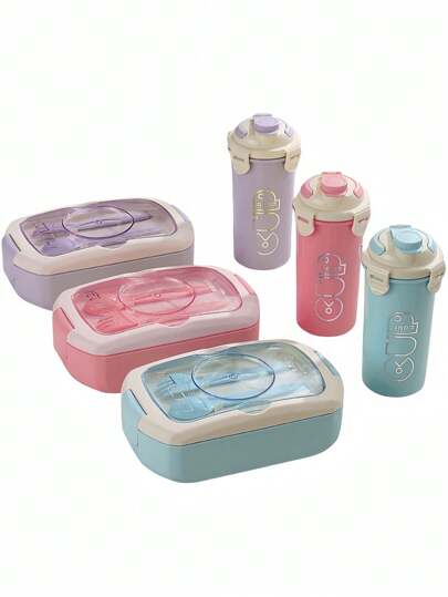 Portable Lunch Box, Divided Design, PP Material, Very Suitable For Commuting To Work, Students, Carrying Lunch, Suitable For Microwave Ovens, Dishwashers, Back To School Gifts, Etc