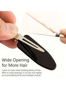 4/8PCS 无折痕发夹，无弯曲发夹，用于造型部分的化妆夹，小鸭嘴夹，纯色透明水晶水滴形，无折痕无凹痕造型，本产品不含纸板 - 彩色 - 查看 8