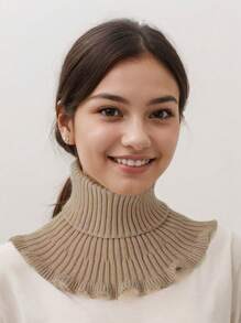1 件女士假领高领围巾，护颈假领子新款秋冬季防风针织保暖颈套，适合日常佩戴、摄影、送礼，是配饰女士的理想选择 - 彩色 - 查看 7