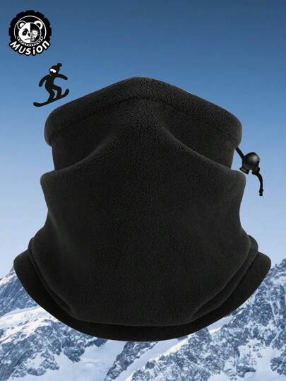 Musion 1pc Multifuncional Fleece Neck Warmer, Máscara Facial Respirável e à Prova de Vento, Adequado para Esqui de Inverno, Pesca, Caminhadas, Ciclismo