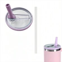 (1 Lid And 1 Straw) Flip Top Straw Replacement For 40 Oz Tumbler, Spill And Splash Proof Car Cup Lid, Reusable Plastic Cup Lid With Straw And Spill Proof Lid