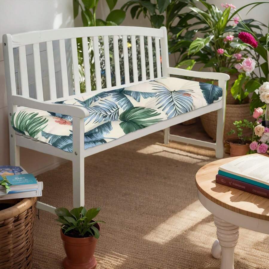 Outdoor Bench Cushion 51"X20" Waterproof Patio Chair Pad Swing Seat Replacement Cushion For Garden Patio Furniture Lounger Bench - 夏威夷 - 查看 1