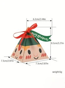 12/24入聖誕三角糖果盒 聖誕用品 包裝盒 巧克力禮品盒 派對小禮品 生日裝飾 婚禮裝飾 派對用品 聖誕睡衣禮物 聖誕裝飾 - 彩色 - 查看 8