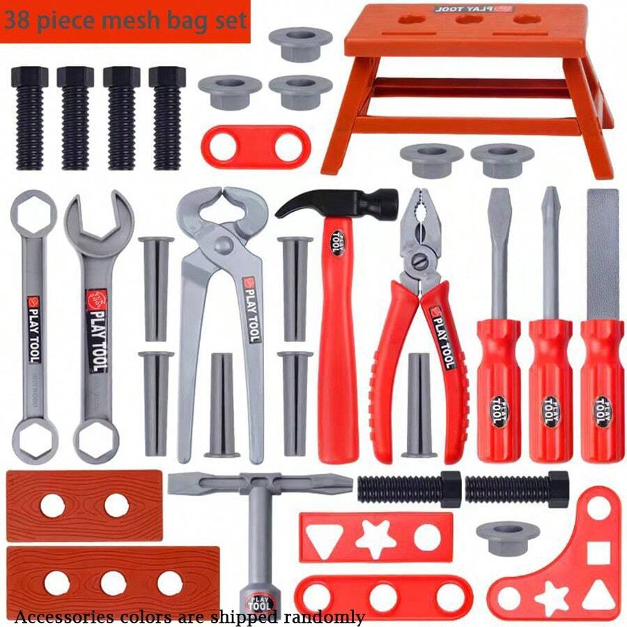 38 delar byggverktygsset för barn, rollleksaker, födelsedagspresent för pojkar och flickor från 3 år - Multifärgad - Visa 1