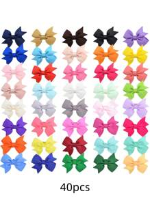 20/40 Stücke Baby Mädchen süße Schleife Haarklammern und Haarspangen, vielseitiges Baby Haaraccessoire, tolles Geschenk für Feiertage