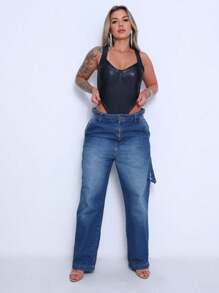 Bodysuit With A Scoop Neck In Cirre Summer 2024 - màu đen - Xem 4