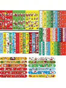10 chiếc nhẫn bấm Giáng sinh, quà tặng Giáng sinh, ông già Noel, tuần lộc, thiết kế cây thông Noel, phụ kiện ngày lễ, đồ trang trí tiệc Giáng sinh, quà tặng ngày lễ, đồ trang trí Giáng sinh - Nhiều màu - Xem 7
