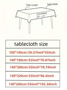 1pc Nordic Style Simple & Versatile Beige Tablecloth For Dorm Decor - Beige - View 7