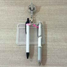 6 件硅胶挂环，助听器支架，电容笔，铅笔，圆珠笔，防丢扣保护环，带徽章卷轴的彩色笔夹，龙虾扣，适用于笔，文具，身份证挂绳，可调节项链挂绳可更换吊坠，方便医生，护士，办公室工作人员携带，钥匙链配件 - 彩色 - 查看 5