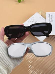 2 件装塑料镜框非节日装饰时尚眼镜女士沙滩配饰眼镜墨镜流行基础款秋冬女士服装商务休闲礼品