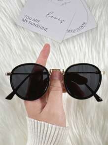 1PC Metal Round Modern Simple Style Women Fashion Glasses For Holiday Gift Outdoor Casual Activities Beach Accessories For Summer Beach Vacation,Outdoor,Travel