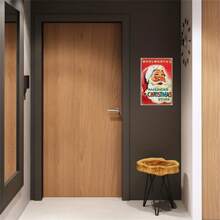1 pieza Letrero de hojalata de estilo retro con diseño navideño de Santa Claus, decoración de pared, estilo rústico, para el hogar, bar, mejor regalo, decoración interior y exterior