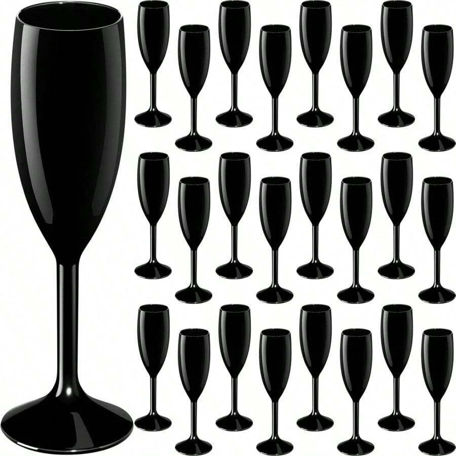 Champagne Glasses, Acrylic Champagne Flutes, Plastic Stemmed Wine