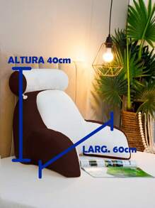 Multipurpose Lumbar/Reading/Leg Cushion - Rest/Reading Pillow - Rỉ Nâu - Xem 2