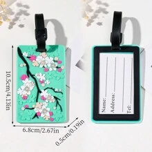 Unique Floral Pattern Luggage Tag With Lanyard, Colorful, Suitable For All Ages, Casual And Lightweight, Can Be Used As Backpack, Suitcase, Airplane Boarding Pass, Travel Identification Tag, Also Suitable For School Supplies Bag - Multicolor - View 13