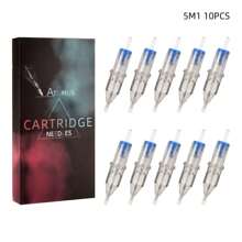 ATOMUS 一次性纹身针头 0.35mm 3RS 5RS 7RS 9RS 5M1 7M1 适用于纹身机笔 - 彩色 - 查看 10