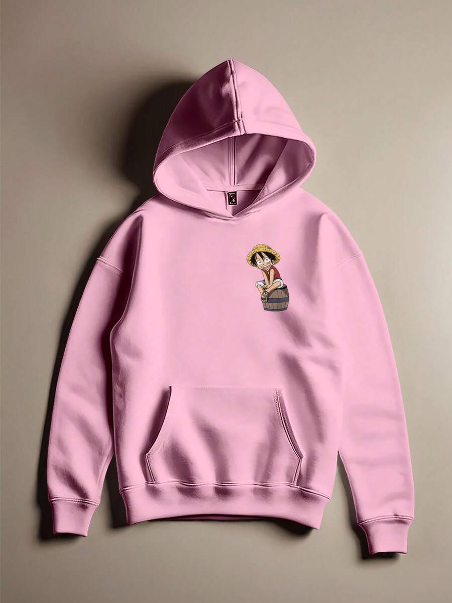 One Piece Pirate  Barrel Sweatshirt Ref 0202 NERD VEST - Màu Hồng baby - Xem 1