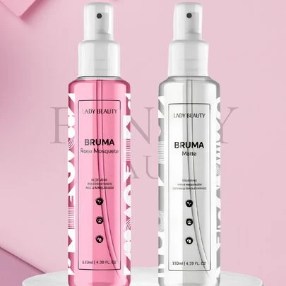Kit Brumas Facial Fixadora - Bruma Rosa Mosqueta + Bruma Matte - Lady Beauty Festa Junina