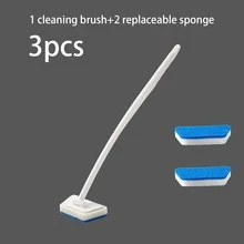 1/2/3 chiếc, Cọ bọt biển nhà tắm, Cọ bồn tắm, Cọ sàn gạch ốp tường gia dụng, Cọ vệ sinh cửa sổ và cửa kính cán dài - Nhiều màu - Xem 11