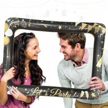 1pc Inflatable Gold Photo Frame, 60 X 80 Cm, Funny Inflatable Toy Suitable For Party And Gathering