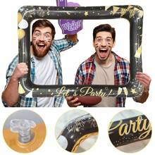 1pc Inflatable Gold Photo Frame, 60 X 80 Cm, Funny Inflatable Toy Suitable For Party And Gathering