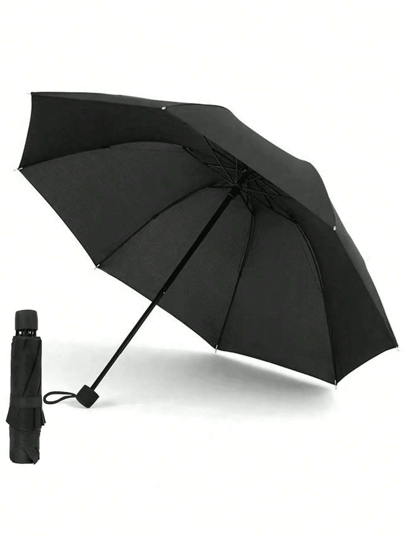 Thick Windproof Umbrella, Manual Sun Umbrella, Sunshade Umbrella, Three Fold Umbrella, Back To School Supplies Summer Cooling,Beach,Travel