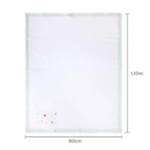Microfiber Embroidered Baby Blanket 1.10mx90cm Papi - màu xanh lá - Xem 2