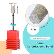 hytoos 1个3/32英寸金刚石钻头美甲钻，专业美甲钻头，适用于丙烯酸凝胶美甲、去除角质层和足部护理 - 彩色 - 查看 28