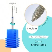 hytoos 1个3/32英寸金刚石钻头美甲钻，专业美甲钻头，适用于丙烯酸凝胶美甲、去除角质层和足部护理 - 彩色 - 查看 9