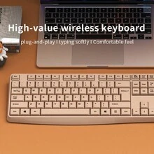 Mute Wireless Keyboard And Mouse Computer Laptop Girls Office Typing Highly Attractive Portable External Keyboard And Mouse Set - Mint Green - View 10