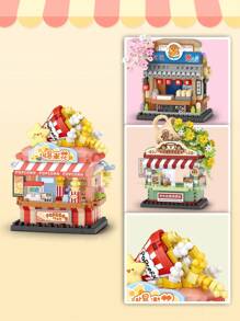 LOZ Micro-Blocks 日本街景模型玩具 - 食品店，3D 拼图玩具，290-360 件，适合男孩、女孩、学校、生日的礼物 - 彩色 - 查看 2