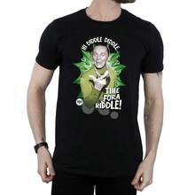 DC Comics Camiseta de la serie de televisión de  de  para hombres, "Es hora de un acertijo" con el Acertijo (negra) - Negro - Ver 3