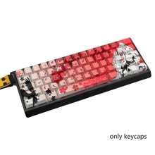 135pcs/Set Fox Mask Themed Keycaps, Side Engraved PBT Sublimation Keycaps Compatible With 61/68/75/87/104/108 Key Mechanical Keyboards - Multicolor - View 2