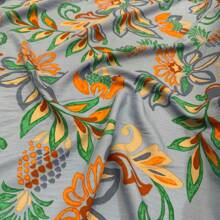 Printed Viscose Fabric Maxi Floral Collection 1.45m For Clothing - Per Meter - 青碧色 - 查看 3