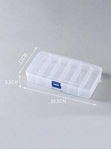1 pieza Caja de almacenamiento con 5/6/10/15 compartimentos, plato de maquillaje, caja de almacenamiento para herramientas de pelo, caja dividida portátil con botón a presión, caja de almacenamiento de cosméticos de plástico, apta para cosméticos, horquillas, tocados, fiesta de revelación de género, perfecta para cumpleaños, bodas, fiestas, el regalo perfecto para colegas, amigos y familiares, de vuelta a la escuela
