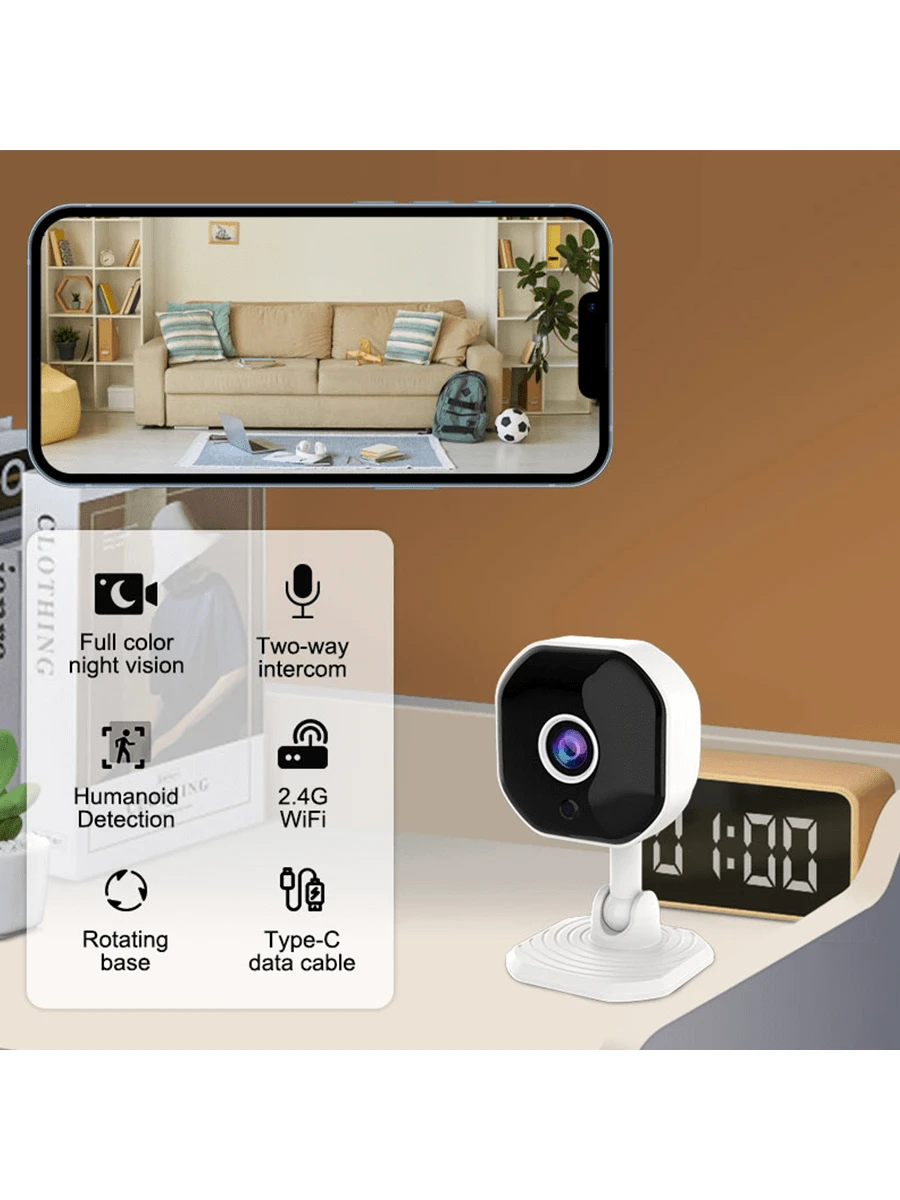 Telecamera WiFi Interna A Batteria YESKAMOU 2,5K 4MP – Audio Bidirezionale, 2,4/5 GHz, Perfetta Per Neonati E Animali
