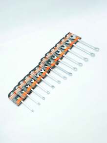 1set 6MM To 12MM Multi-Function Spline Wrench & Open-End Wrench, Ratchet Wrench, Carpentry Tools, All-In-One Dual-Head Wrench Set, Auto Repair Tools, Hardware Tools - Silver - View 10